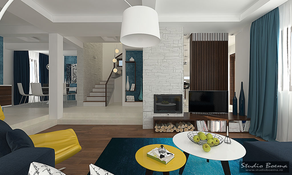 Amenajare interioara vila Dobroesti(parter)