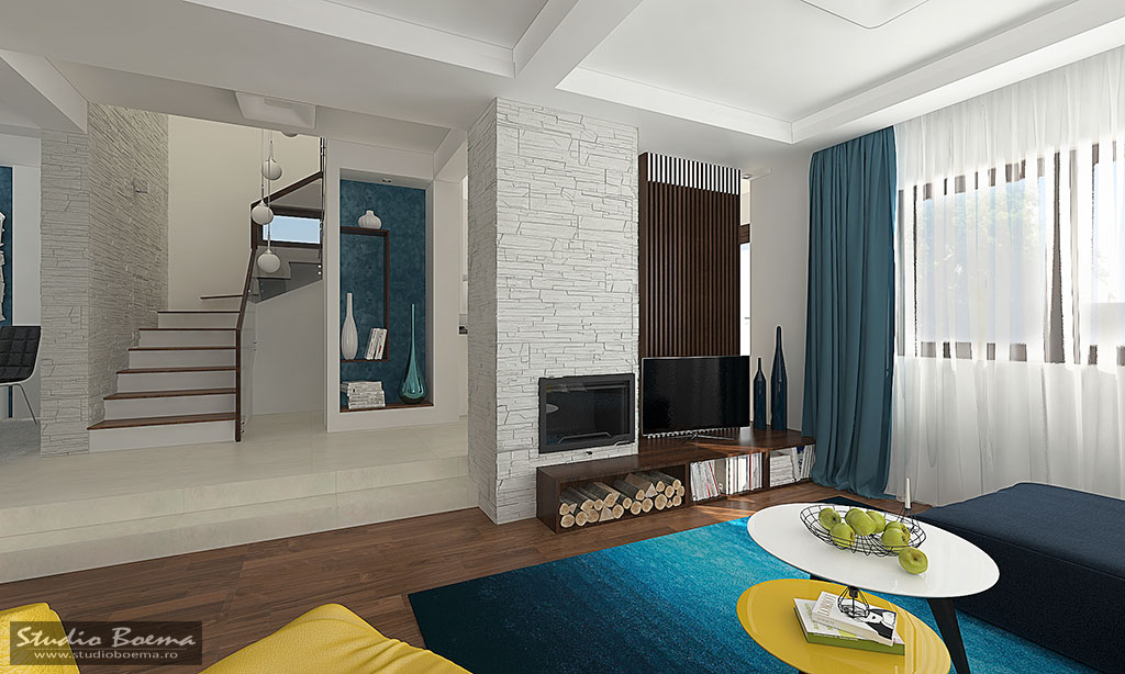 Amenajare interioara vila Dobroesti(parter)